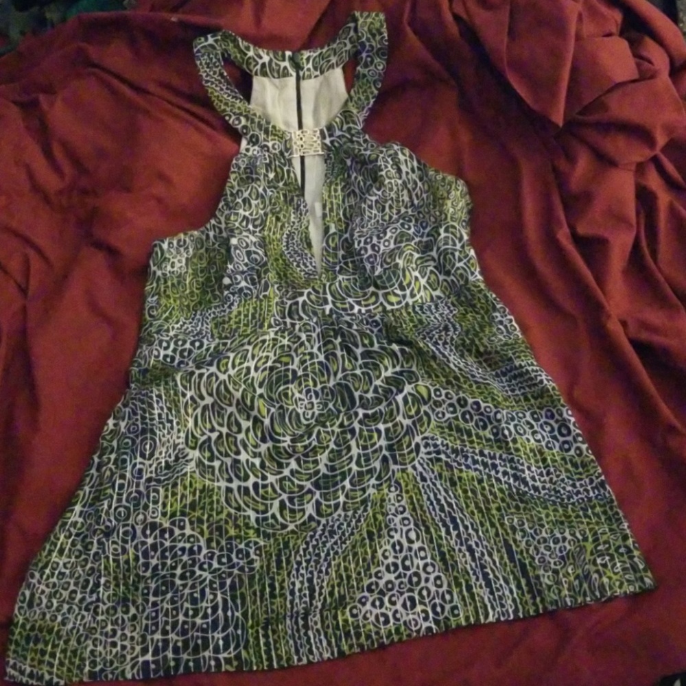 Trina Turk Metallic Halter, size 4